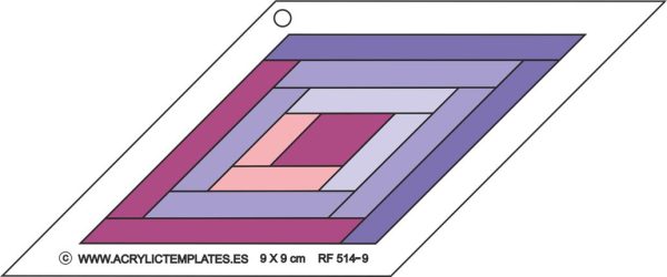 PLANTILLA ACRILICA DIAMANTE MEDIANO 45 9X9CM